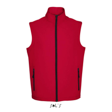 SOL'S RACE cipzáras férfi softshell mellény SO02887, Pepper Red-XL férfi mellény