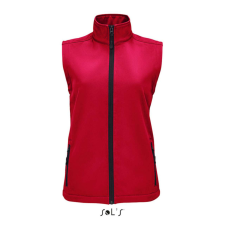 SOL&#039;S RACE Női cipzáras softshell mellény SO02888, Pepper Red-L női mellény