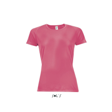 SOL'S raglános Női rövid ujjú sport póló SO01159, Neon Coral-M