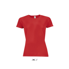 SOL'S raglános Női rövid ujjú sport póló SO01159, Red-XS