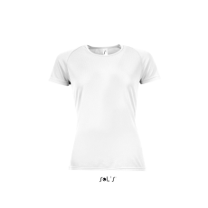 SOL'S raglános Női rövid ujjú sport póló SO01159, White-M