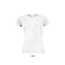 SOL&#039;S raglános Női rövid ujjú sport póló SO01159, White-XS női póló