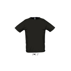 SOL'S raglános, rövid ujjú férfi sport póló SO11939, Black-XL