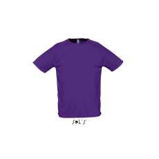 SOL'S raglános, rövid ujjú férfi sport póló SO11939, Dark Purple-S