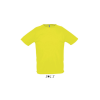 SOL'S raglános, rövid ujjú férfi sport póló SO11939, Neon Yellow-XS