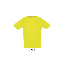 SOL&#039;S raglános, rövid ujjú férfi sport póló SO11939, Neon Yellow-XS férfi póló