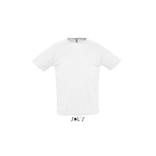 SOL&#039;S raglános, rövid ujjú férfi sport póló SO11939, White-L férfi póló