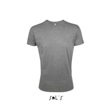 SOL'S REGENT FIT környakas testhez álló férfi póló SO00553, Grey Melange-2XL
