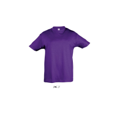 SOL&#039;S REGENT KIDS környakas gyerek rövid ujjú pamut póló SO11970, Dark Purple-6A gyerek póló