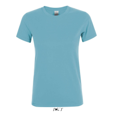 SOL'S REGENT Női kereknyakú rövid ujjú pamut póló SO01825, Atoll Blue-XL