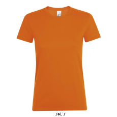 SOL'S REGENT Női kereknyakú rövid ujjú pamut póló SO01825, Orange-L