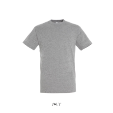 SOL'S REGENT unisex kereknyakú rövid ujjú pamut póló SO11380, Grey Melange-S