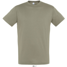 SOL'S REGENT unisex kereknyakú rövid ujjú pamut póló SO11380, Khaki-S férfi póló