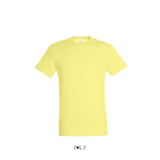 SOL&#039;S REGENT unisex kereknyakú rövid ujjú pamut póló SO11380, Pale Yellow-XL férfi póló