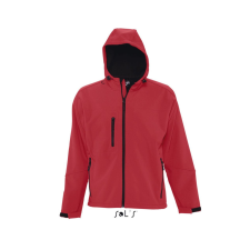 SOL&#039;S REPLAY kapucnis cipzáras férfi softshell dzseki SO46602, Pepper Red-XL férfi kabát, dzseki