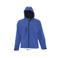 SOL&#039;S REPLAY kapucnis cipzáras férfi softshell dzseki SO46602, Royal Blue-L férfi kabát, dzseki