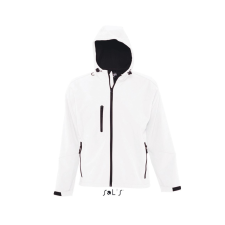 SOL&#039;S REPLAY kapucnis cipzáras férfi softshell dzseki SO46602, White-XL férfi kabát, dzseki
