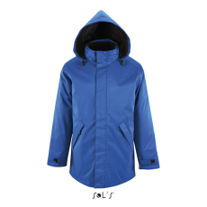 SOL'S ROBYN steppelt bélésű unisex kabát, gallérba rejthető kapucnival SO02109, Royal Blue-M