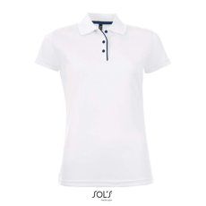 SOL'S rövid ujjú Női galléros sport póló SO01179, White-S