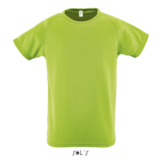 SOL'S SPORTY raglán ujjú kereknyakú gyerek sportpóló SO01166, Apple Green-8A