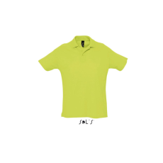 SOL'S SUMMER II rövid ujjú férfi galléros piké pamut póló SO11342, Apple Green-2XL