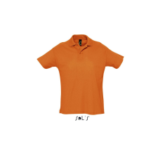 SOL&#039;S SUMMER II rövid ujjú férfi galléros piké pamut póló SO11342, Orange-2XL férfi póló