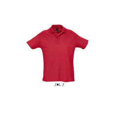 SOL'S SUMMER II rövid ujjú férfi galléros piké pamut póló SO11342, Red-2XL