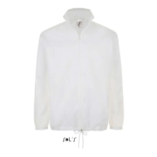 SOL'S széldzseki, gallérba rejtett kapucnival SO01618, White-3XL férfi kabát, dzseki