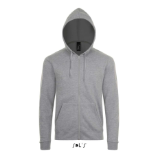 SOL'S unisex cipzáras kapucnis pulóver SO01714, Grey Melange-XL