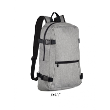 SOL&#039;S Uniszex hátizsák SOL&#039;S SO01394 Sol&#039;S Wall Street - 600D polyester Backpack -Egy méret, Grey Melange hátizsák