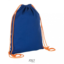 SOL&#039;S Uniszex hátizsák SOL&#039;S SO01671 Sol&#039;S District - Drawstring Backpack -Egy méret, Royal Blue/Orange hátizsák