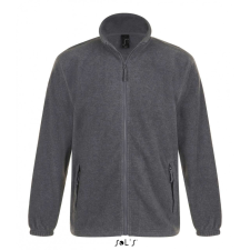SOL&#039;S Uniszex kabát SOL&#039;S SO55000 Sol&#039;S north Men - Zipped Fleece Jacket -2XL, Grey Melange női dzseki, kabát