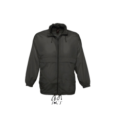 SOL&#039;S vízálló, kapucnis széldzseki SO32000, Black-2XL férfi kabát, dzseki