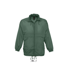 SOL&#039;S vízálló, kapucnis széldzseki SO32000, Forest Green-2XL férfi kabát, dzseki