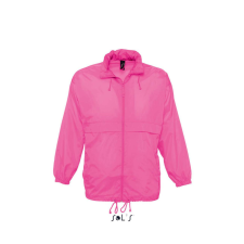 SOL'S vízálló, kapucnis széldzseki SO32000, Neon Pink 2-XS férfi kabát, dzseki