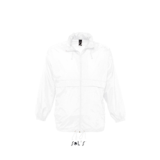 SOL'S vízálló, kapucnis széldzseki SO32000, White-XL
