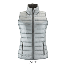 SOL'S WAVE könnyű bélelt Női steppelt mellény SO01437, Metal Grey-M