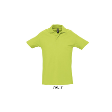 SOL'S WINTER II rövid ujjú három gombos férfi galléros pamut piké póló SO11362, Apple Green-XL