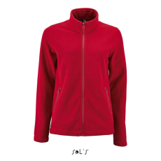  SOL&- 039;S NORMAN egyszerű Női cipzáras polár pulóver SO02094, Red-2XL