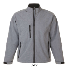  SOL&- 039;S RELAX vastag 3 rétegű férfi softshell dzseki SO46600, Grey Melange-XL