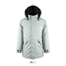  SOL&- 039;S ROBYN steppelt bélésű unisex kabát, gallérba rejthető kapucnival SO02109, Metal Grey-XL