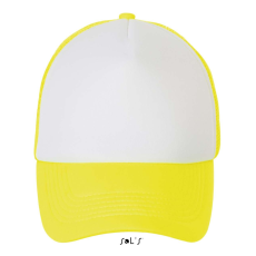 SOL'S Bubble - 5 lapos mesh sapka (white/neon yellow
