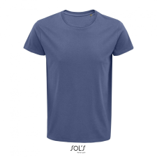 SOL'S Crusader Men - környakas testhezálló jersey póló (denim, M) munkaruha