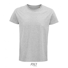 SOL'S Crusader Men - környakas testhezálló jersey póló (grey melange, M) munkaruha