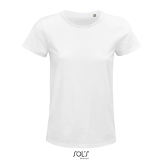 SOL'S Crusader Women - környakas testhezálló jersey póló (white, M)