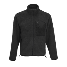 SOL'S Fury - zipzáros pulóver (carbon grey/black, XL)