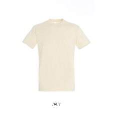 SOL'S Imperial- férfi környakú póló (cream, 2XL) munkaruha
