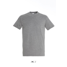 SOL'S Imperial- férfi környakú póló (grey melange, 5XL) munkaruha