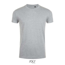 SOL'S Imperial Fit - férfi környakú testhezálló póló (grey melange, S) munkaruha
