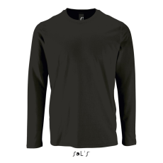 SOL'S Imperial LSL Men - hosszú ujjú póló (deep black, 2XL)